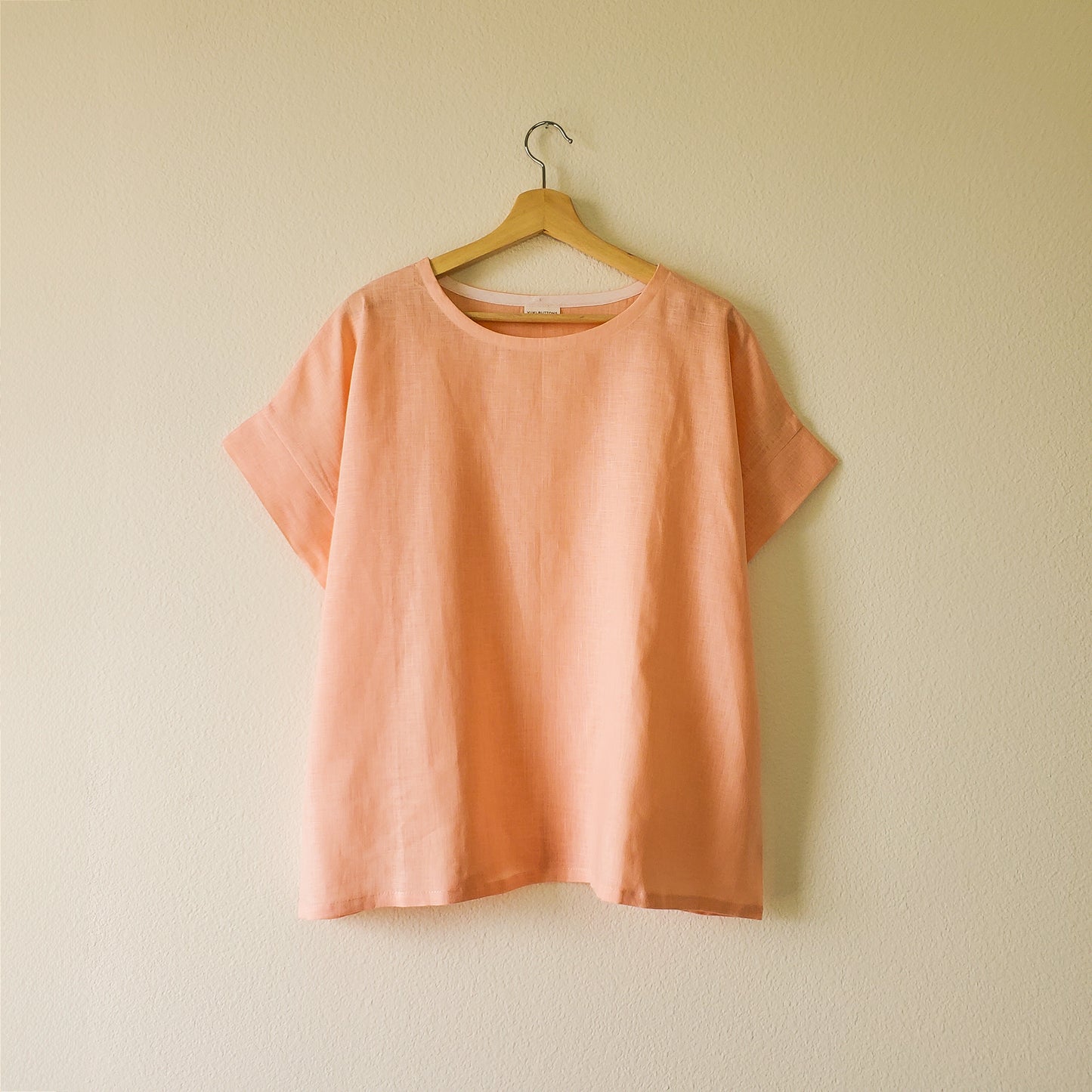 NORI Boxy Top - Lightweight pink, size L