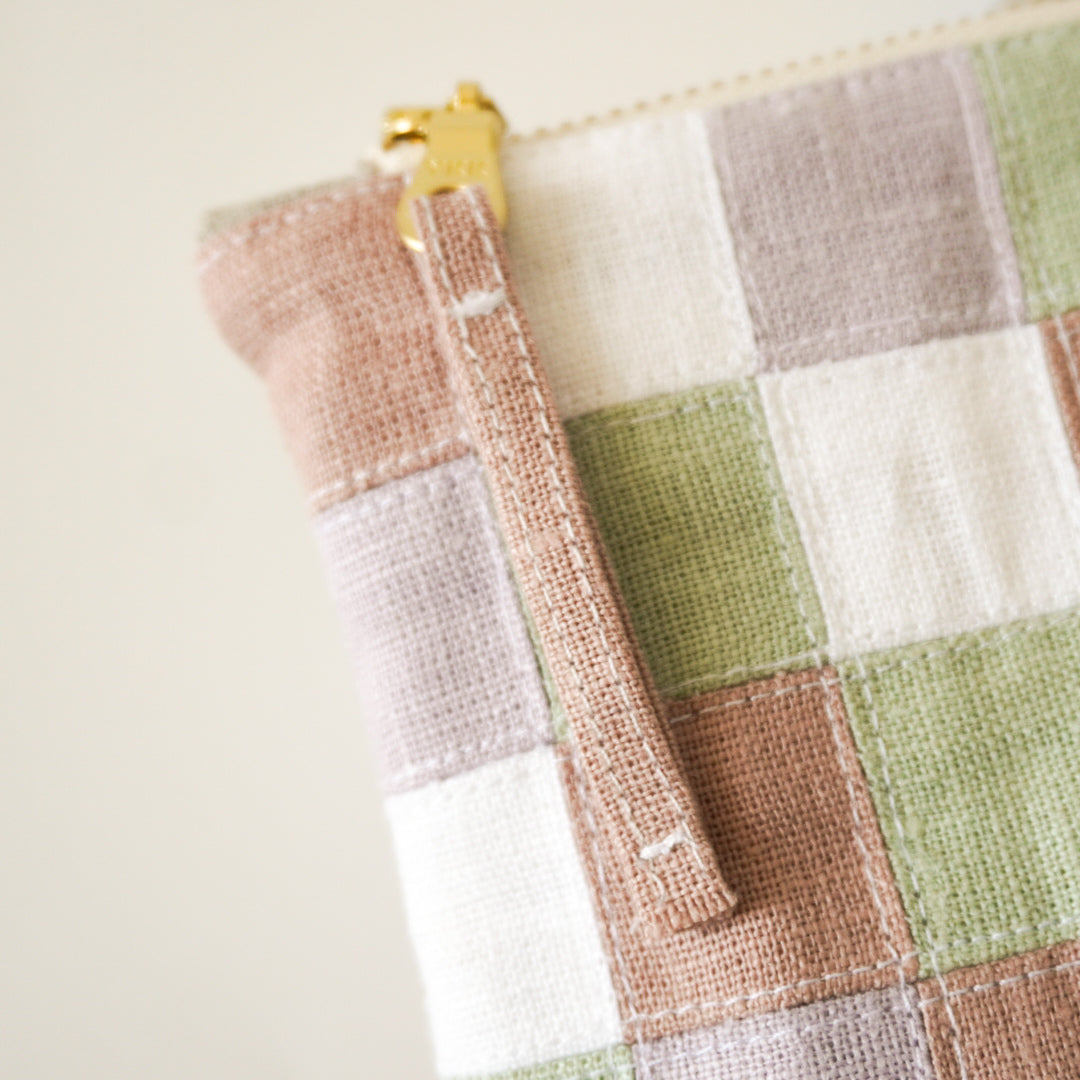 PATCHWORK ZIPPER POUCH No. 7 - Marshmallow