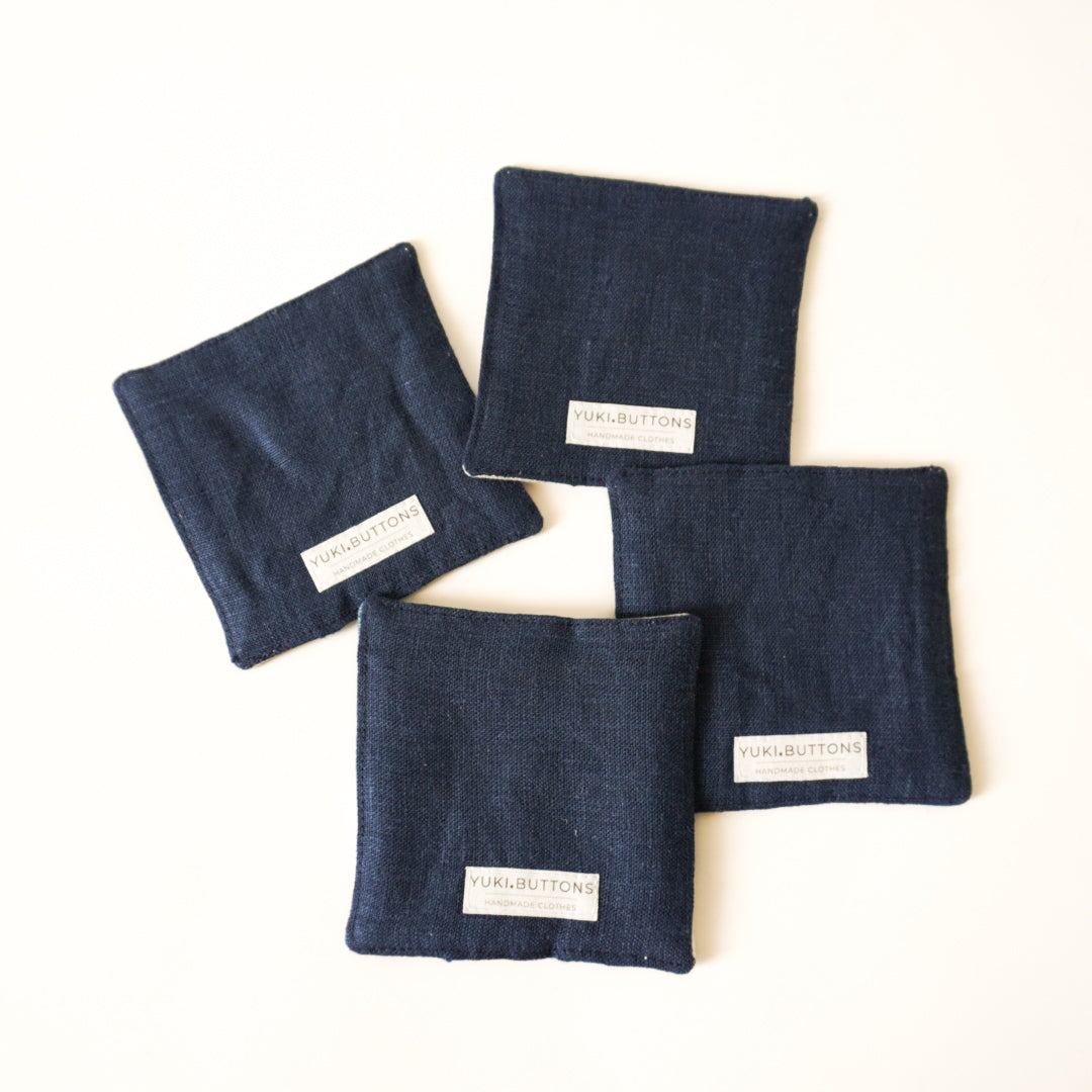 PATCHWORK COASTERS/ MUG RUGS - Blues