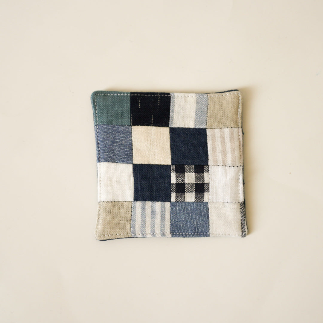 PATCHWORK COASTERS/ MUG RUGS - Blues
