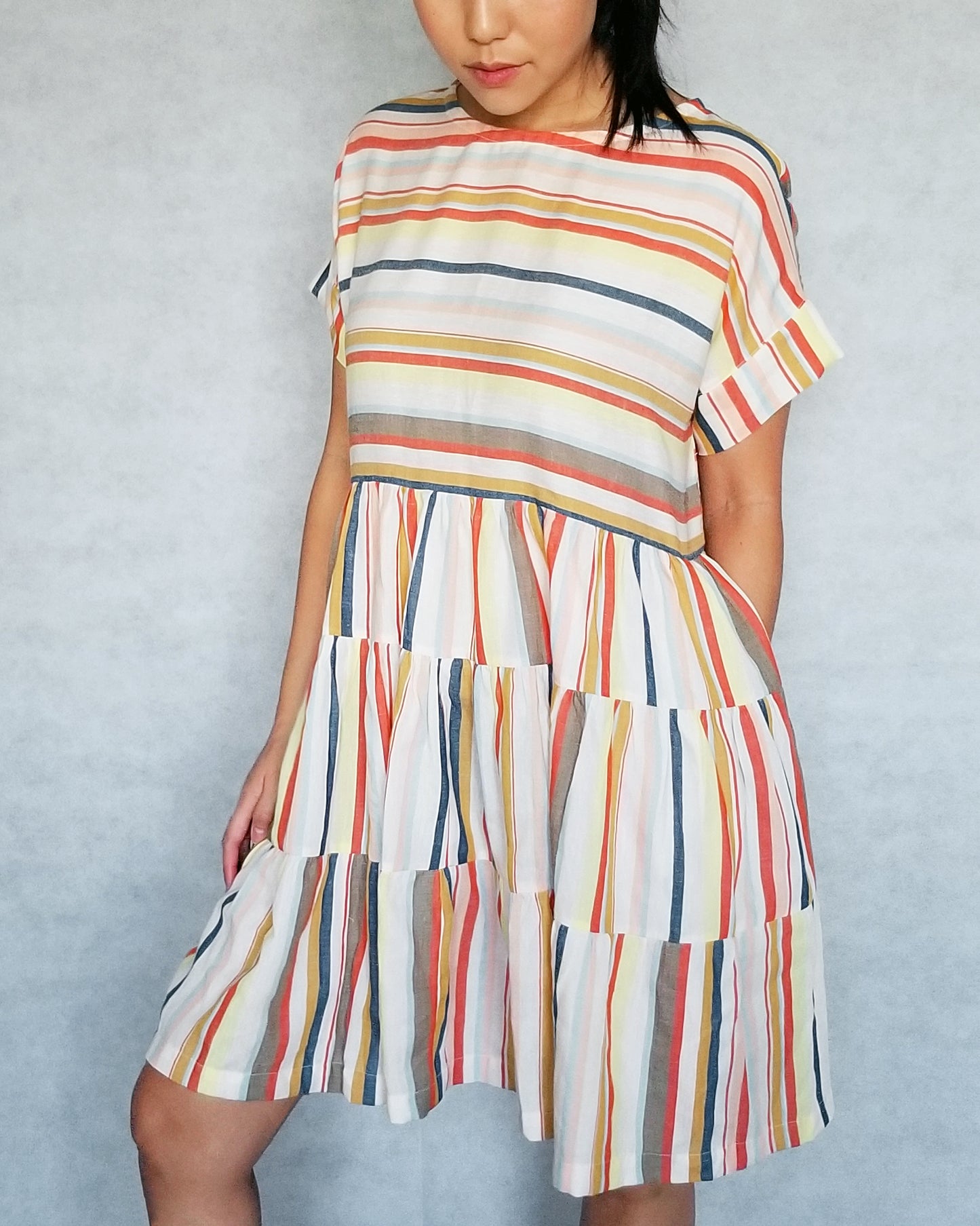 HARU Boxy tiered dress