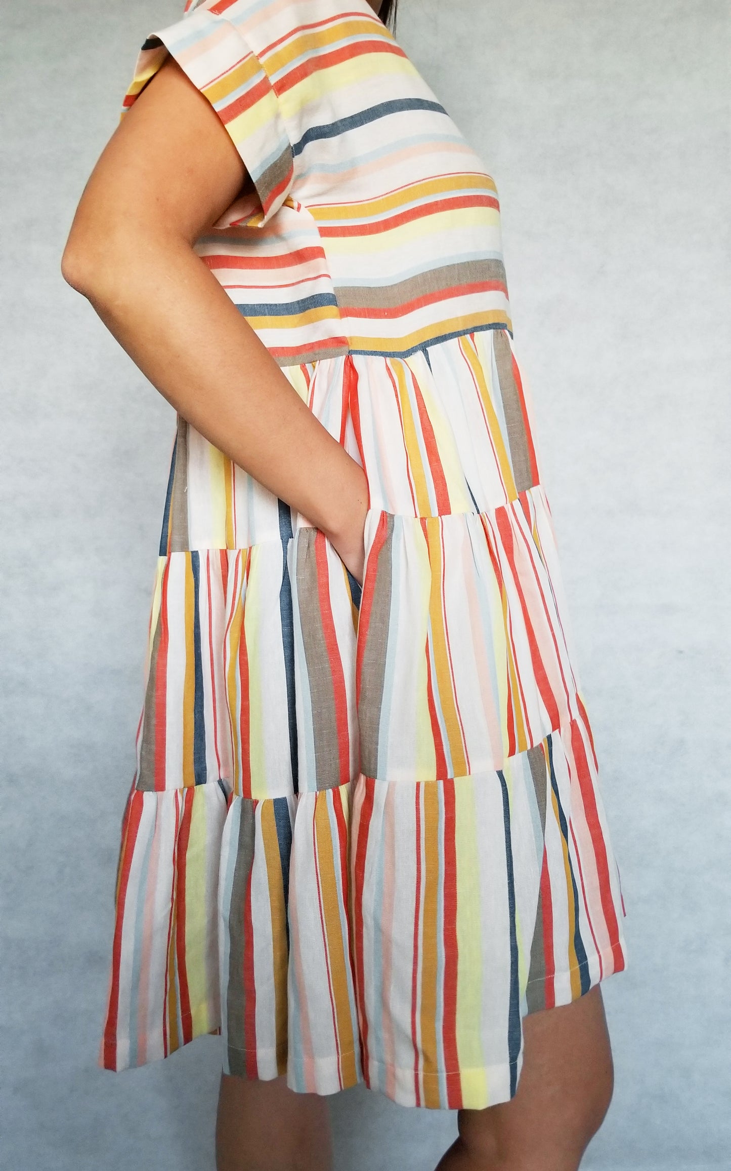 HARU Boxy tiered dress