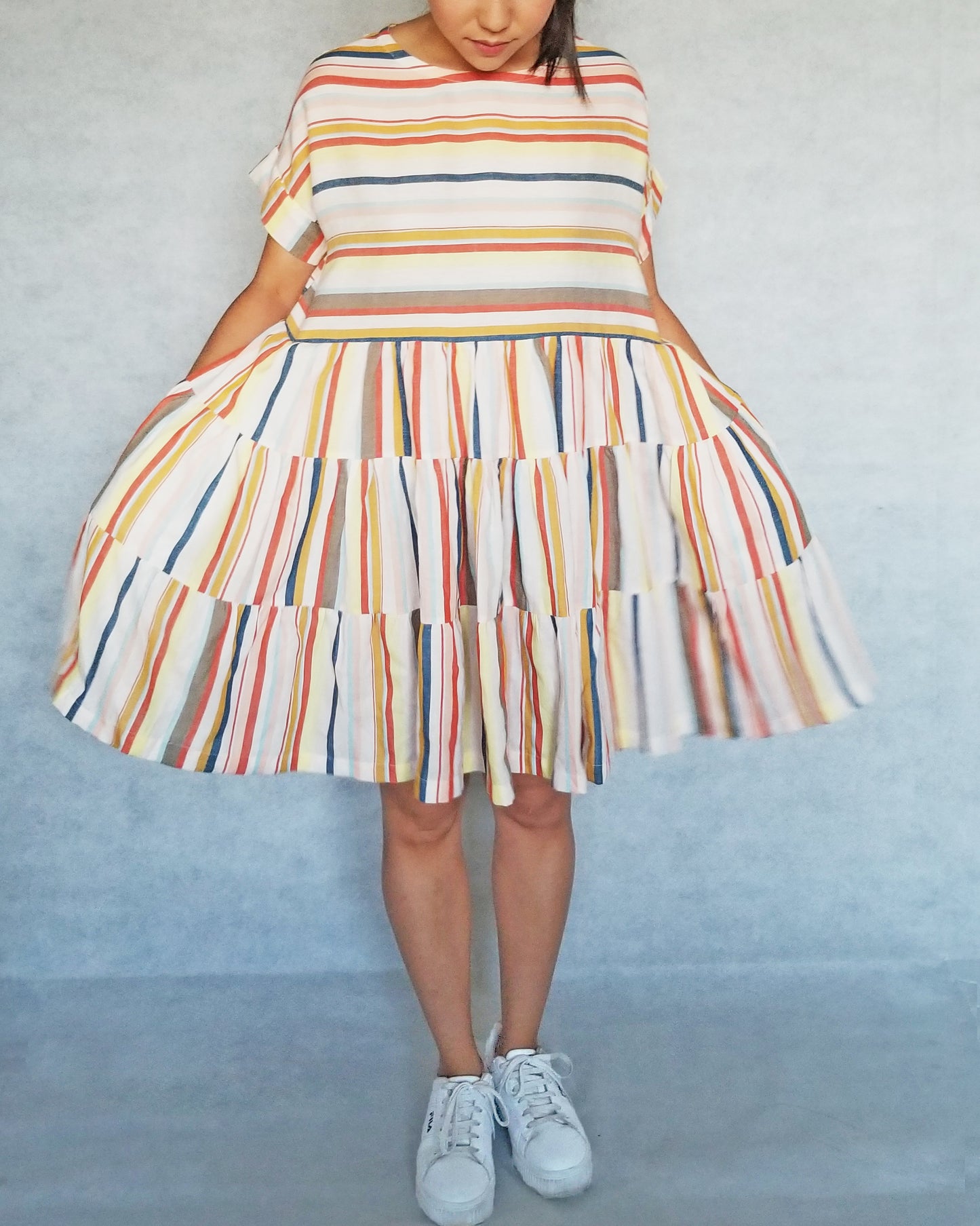 HARU Boxy tiered dress