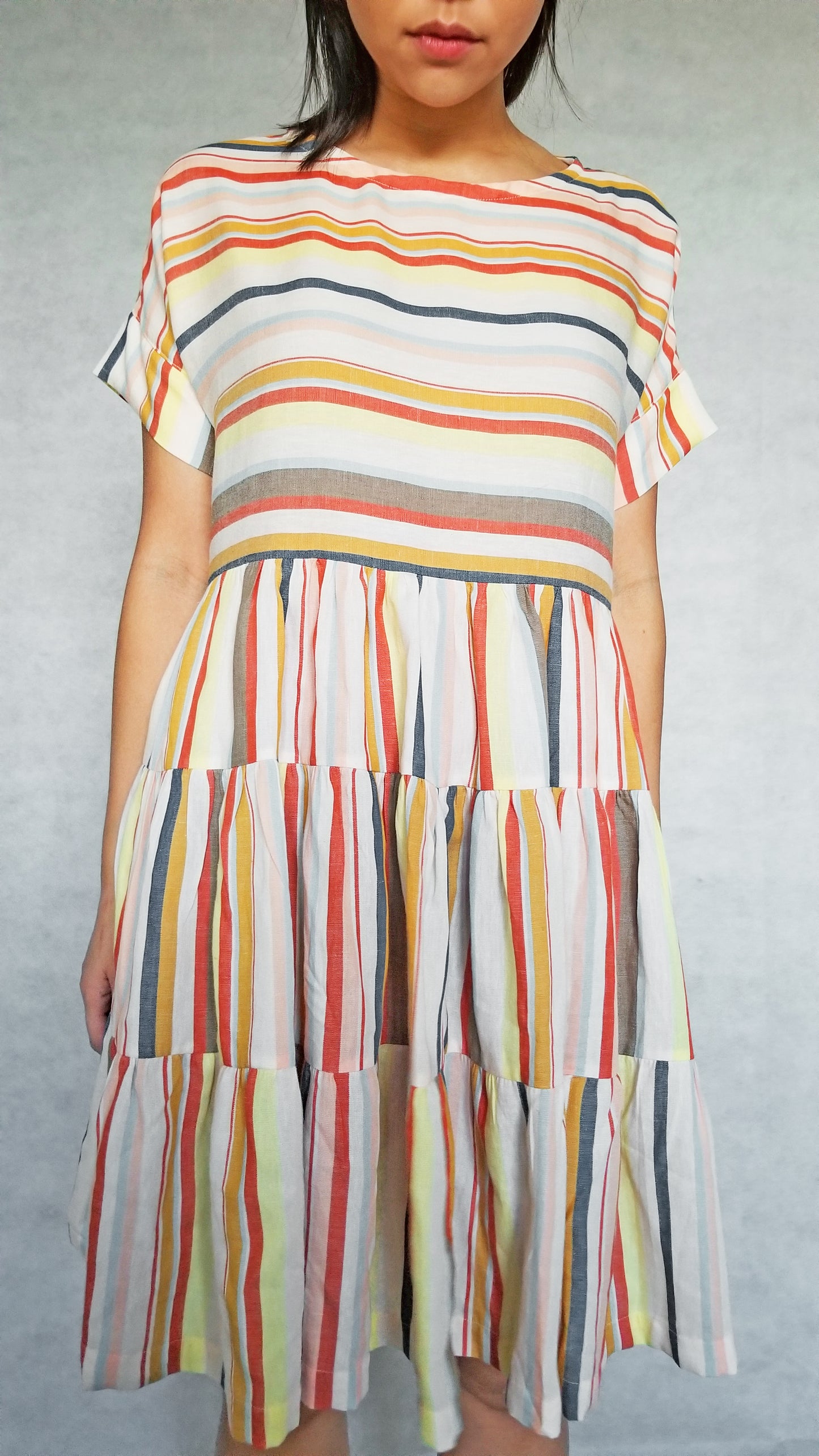 HARU Boxy tiered dress