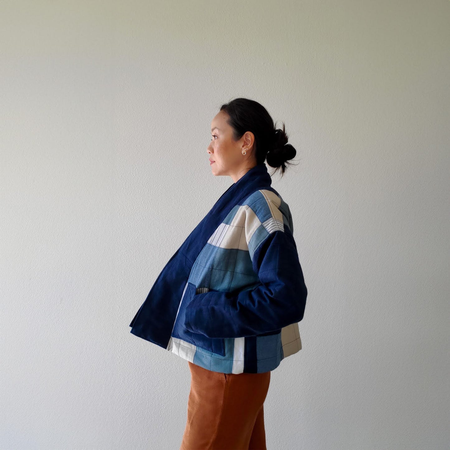 HANA JACKET - No. 2 Blue and Neutrals