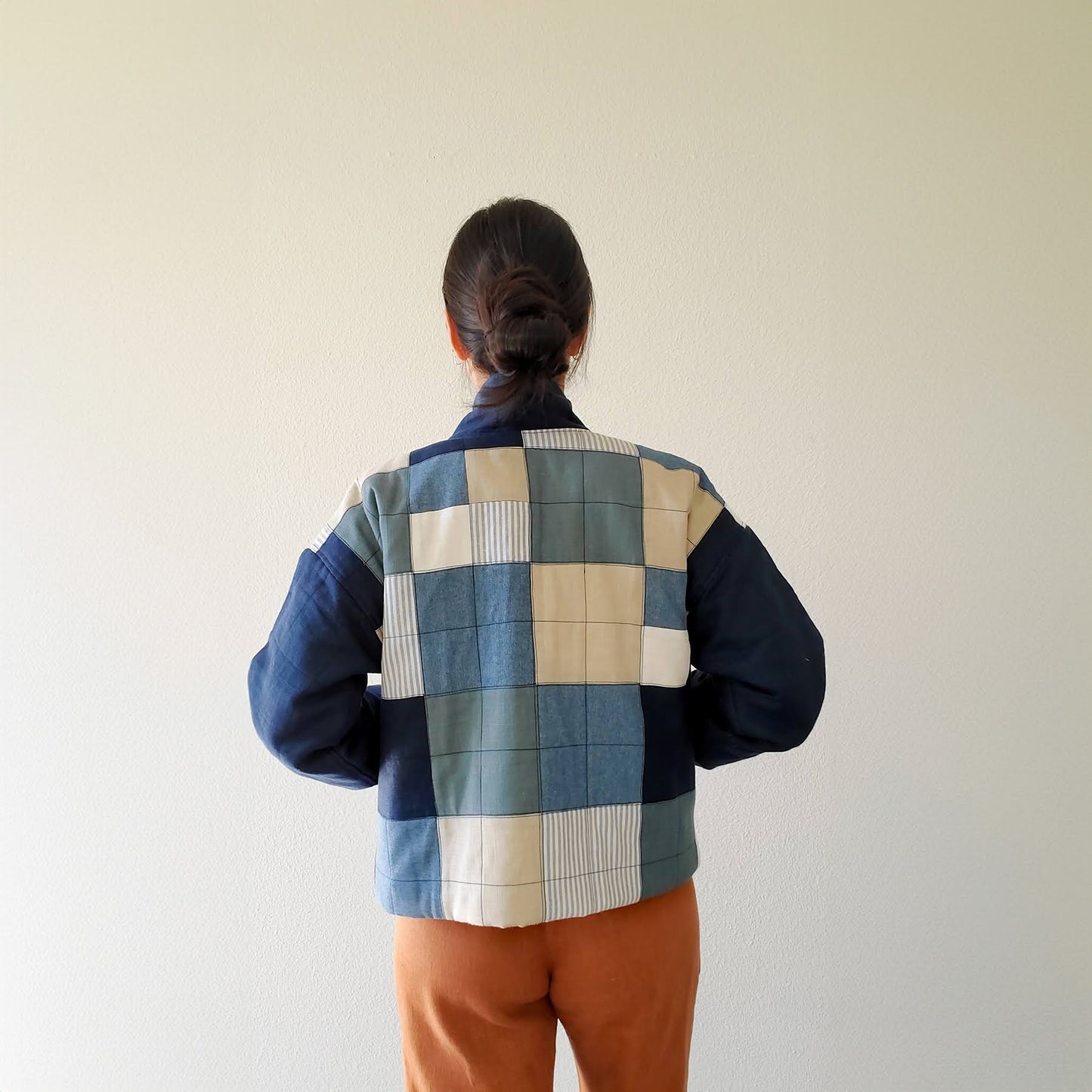 HANA JACKET - No. 2 Blue and Neutrals