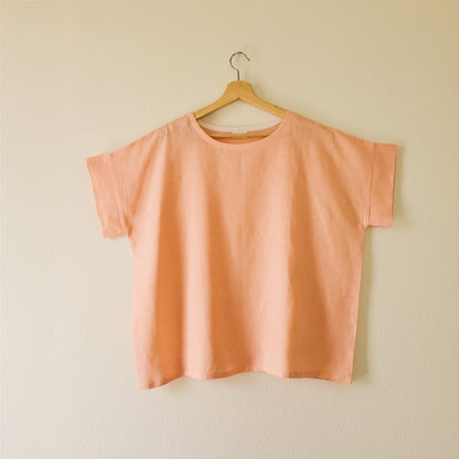 NORI Boxy Top - Lightweight pink, size L