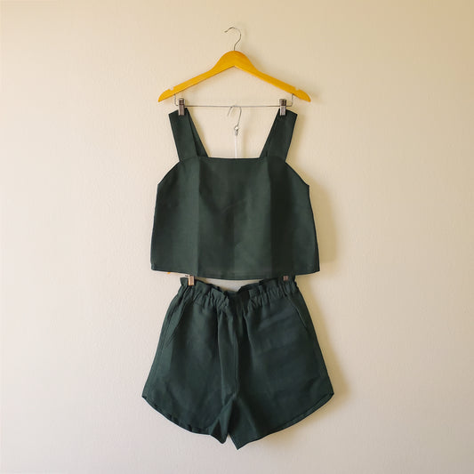 YURI Short romper - Forest, size M