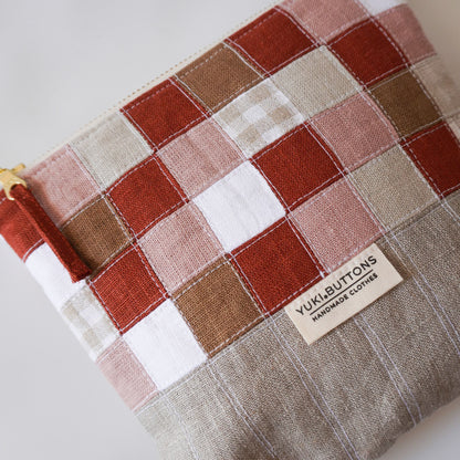 PATCHWORK ZIPPER POUCH