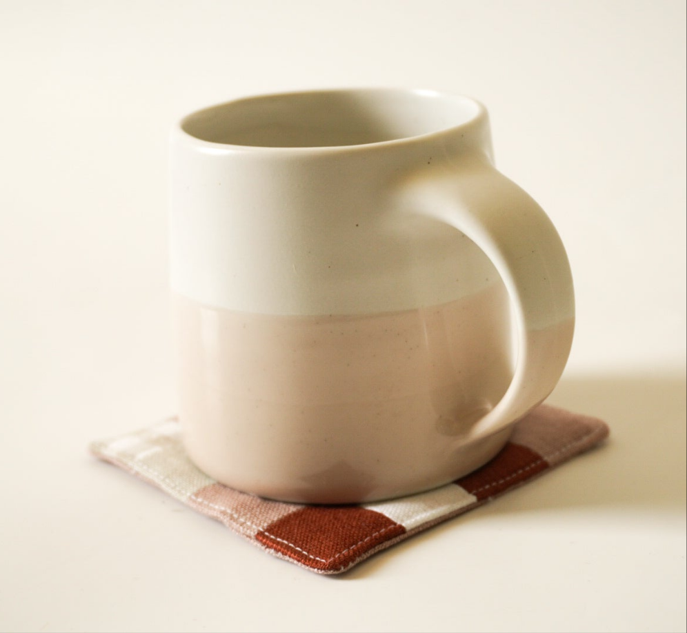 PATCHWORK COASTERS/ MUG RUGS - Terracotta