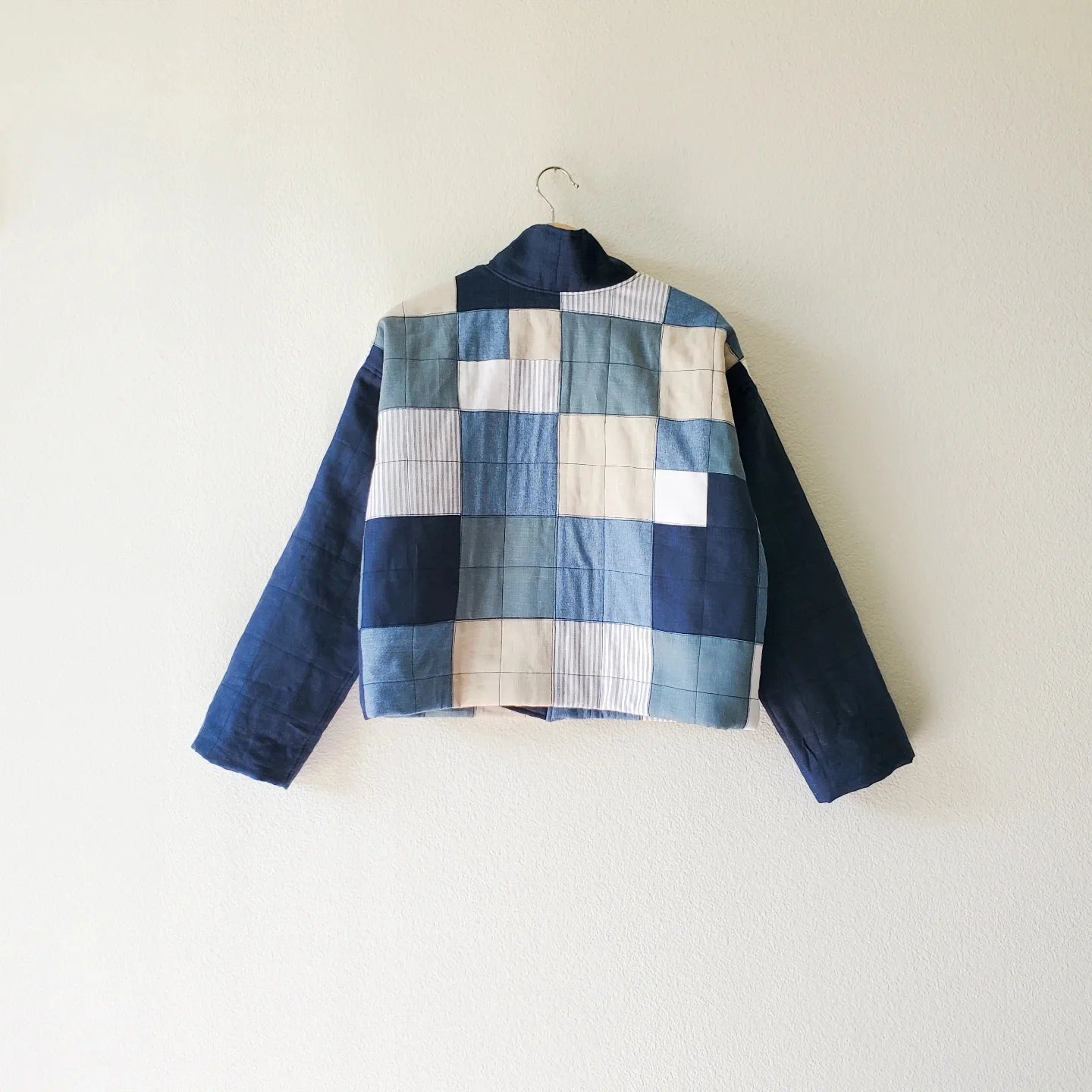 HANA JACKET - No. 2 Blue and Neutrals