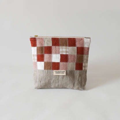 PATCHWORK ZIPPER POUCH