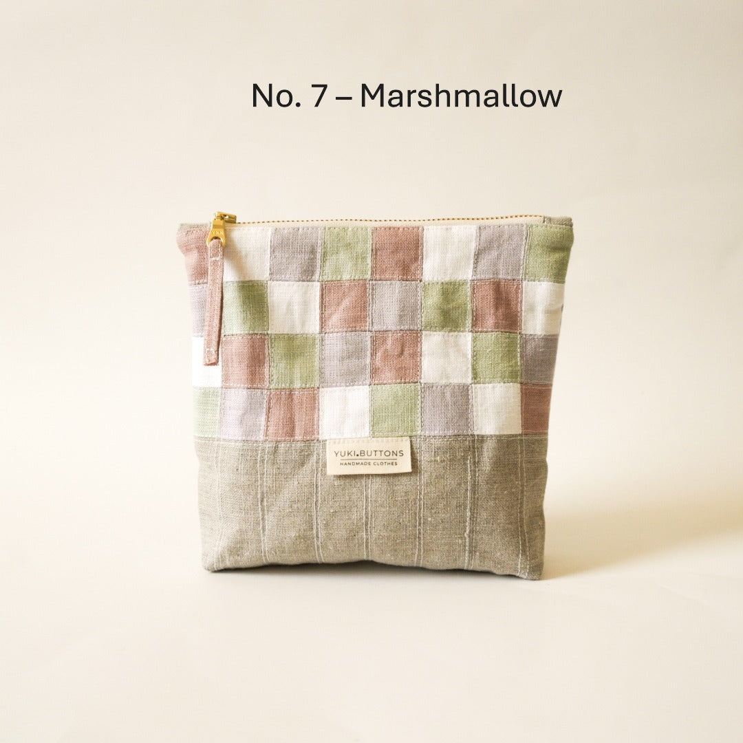 PATCHWORK ZIPPER POUCH