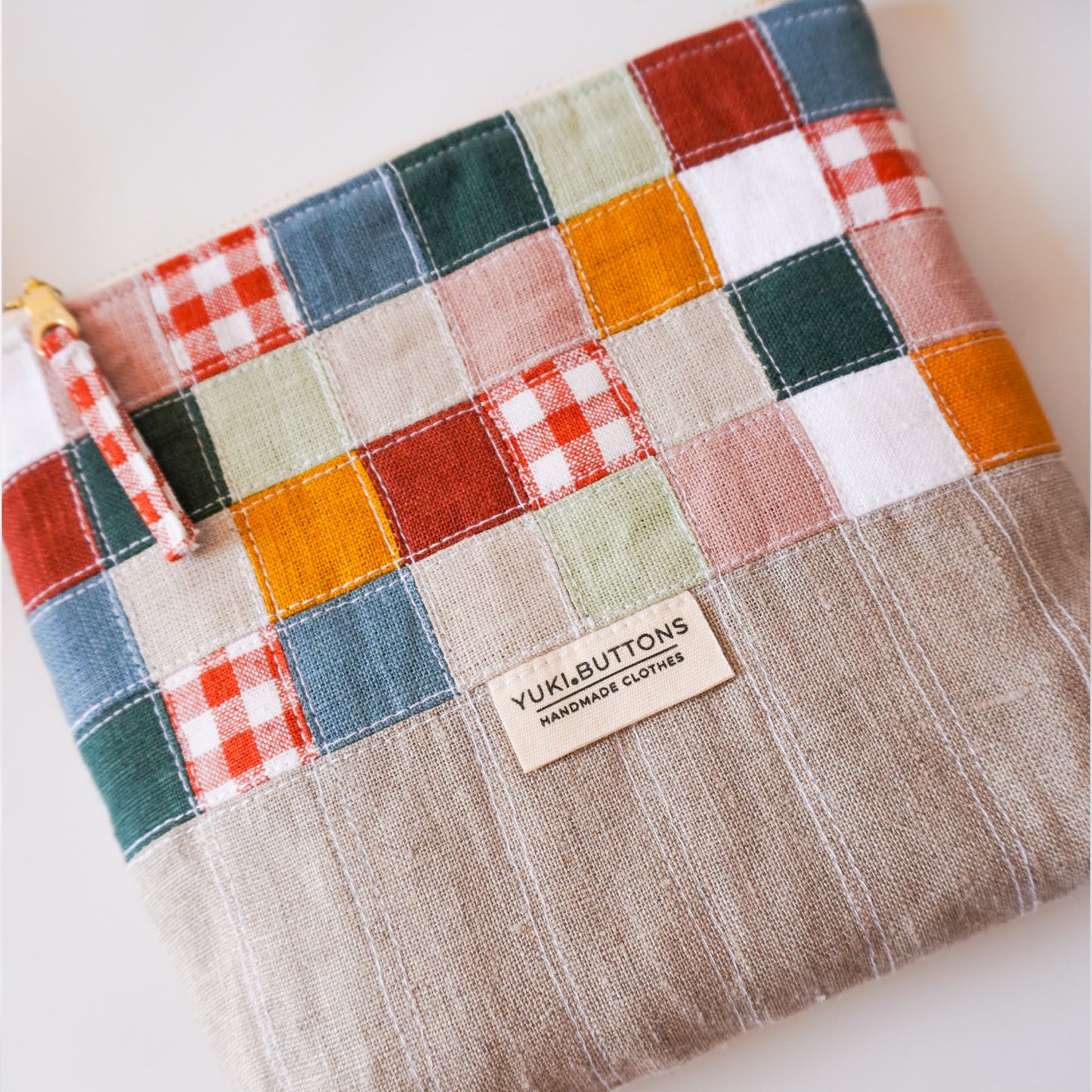 PATCHWORK ZIPPER POUCH No. 2