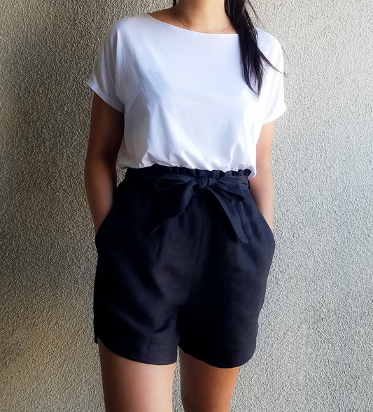 YURI Shorts - Black, size S, +4" inseam