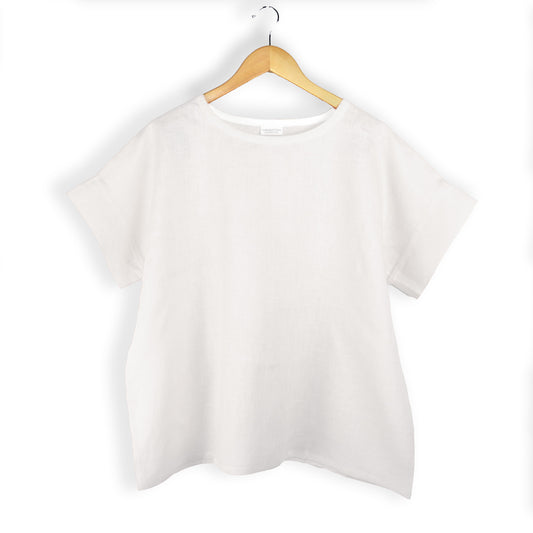 NORI Boxy Top - White, size XXL