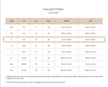 YURI Shorts - Black, size S, +4" inseam