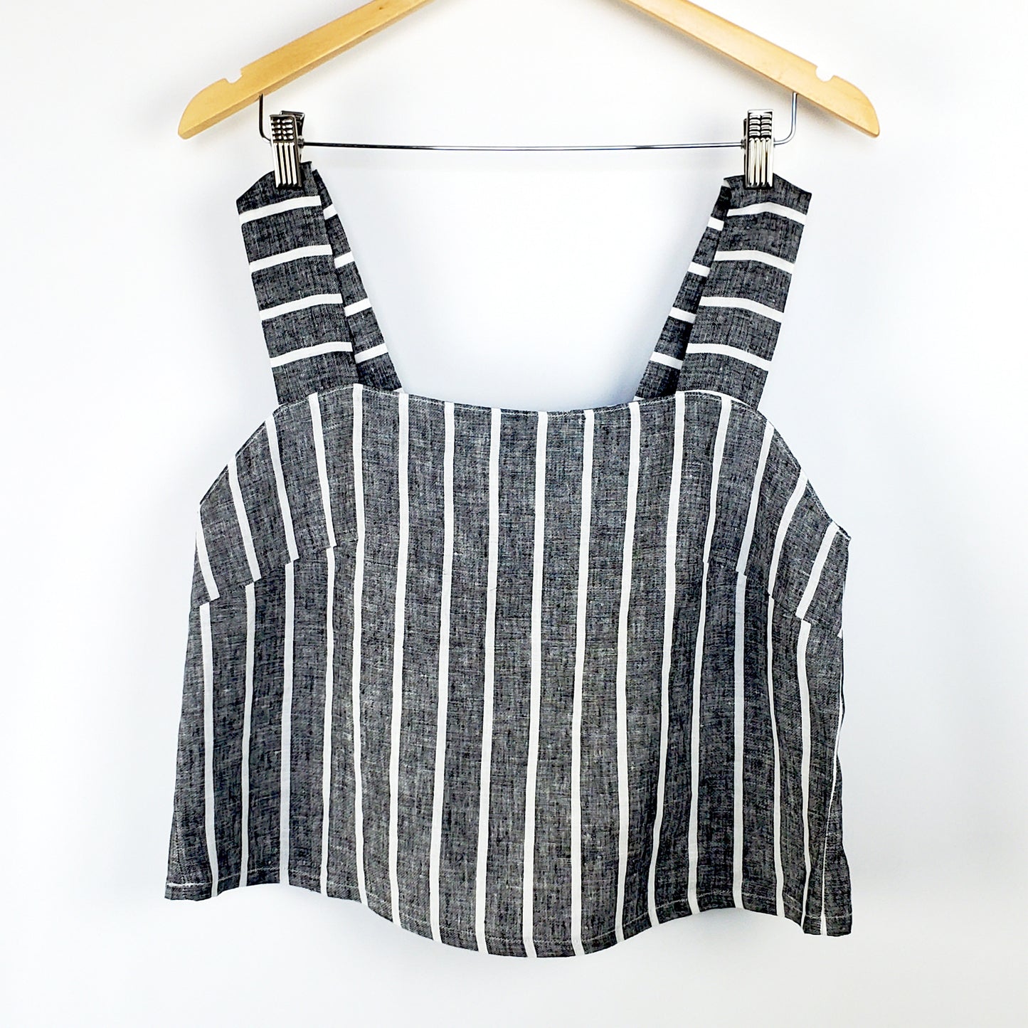 NATSU Strap top - Striped Black, size S, no fold