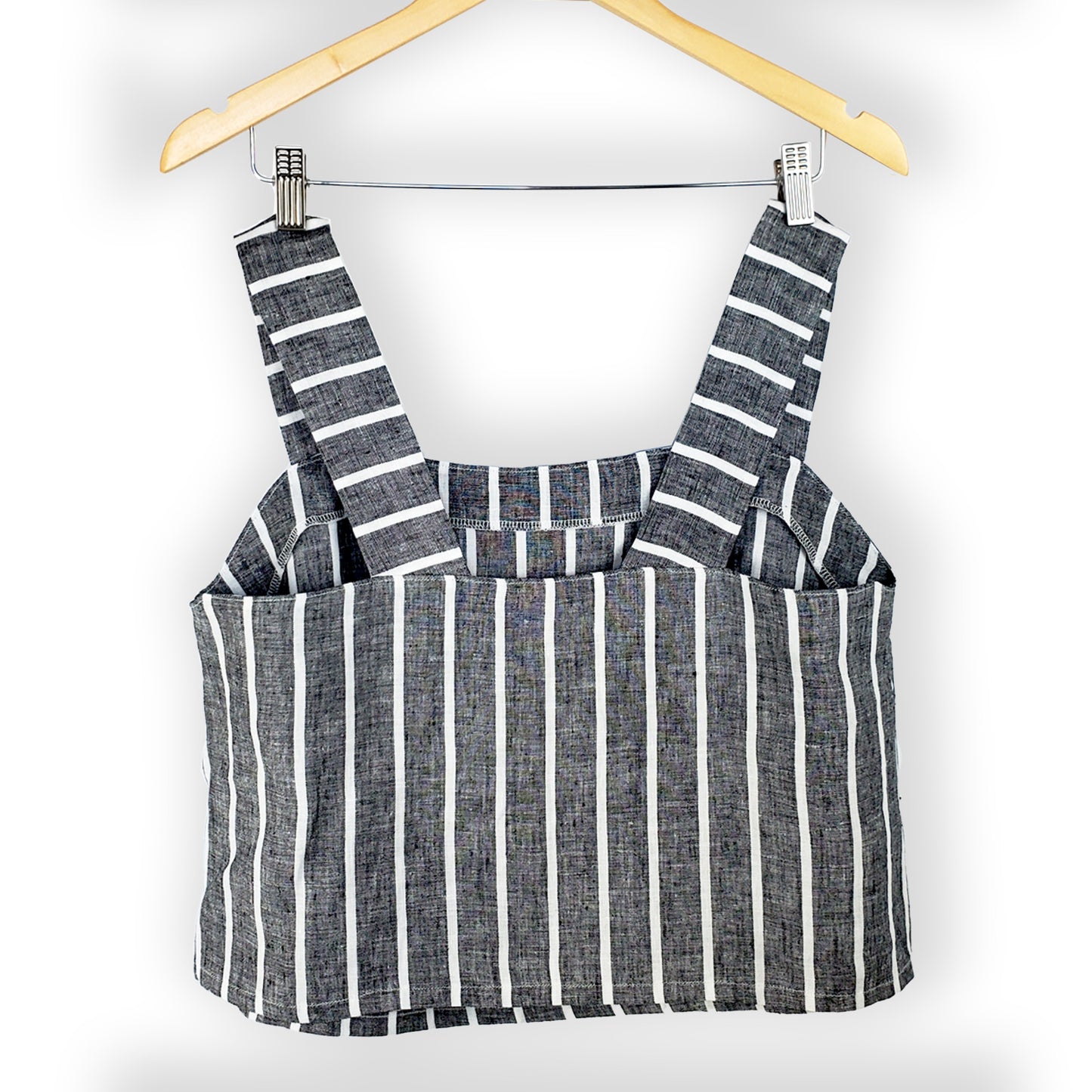 NATSU Strap top - Striped Black, size S, no fold